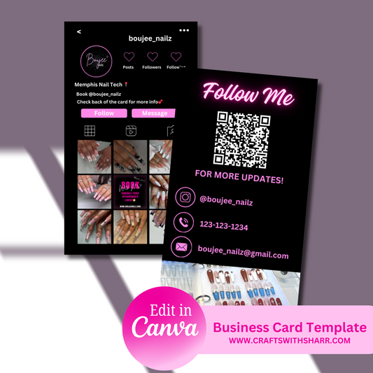 Instagram Themed Business Card Template (Front & Back)