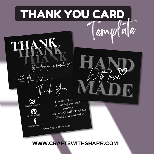 Minimalist Thank You Card Templates